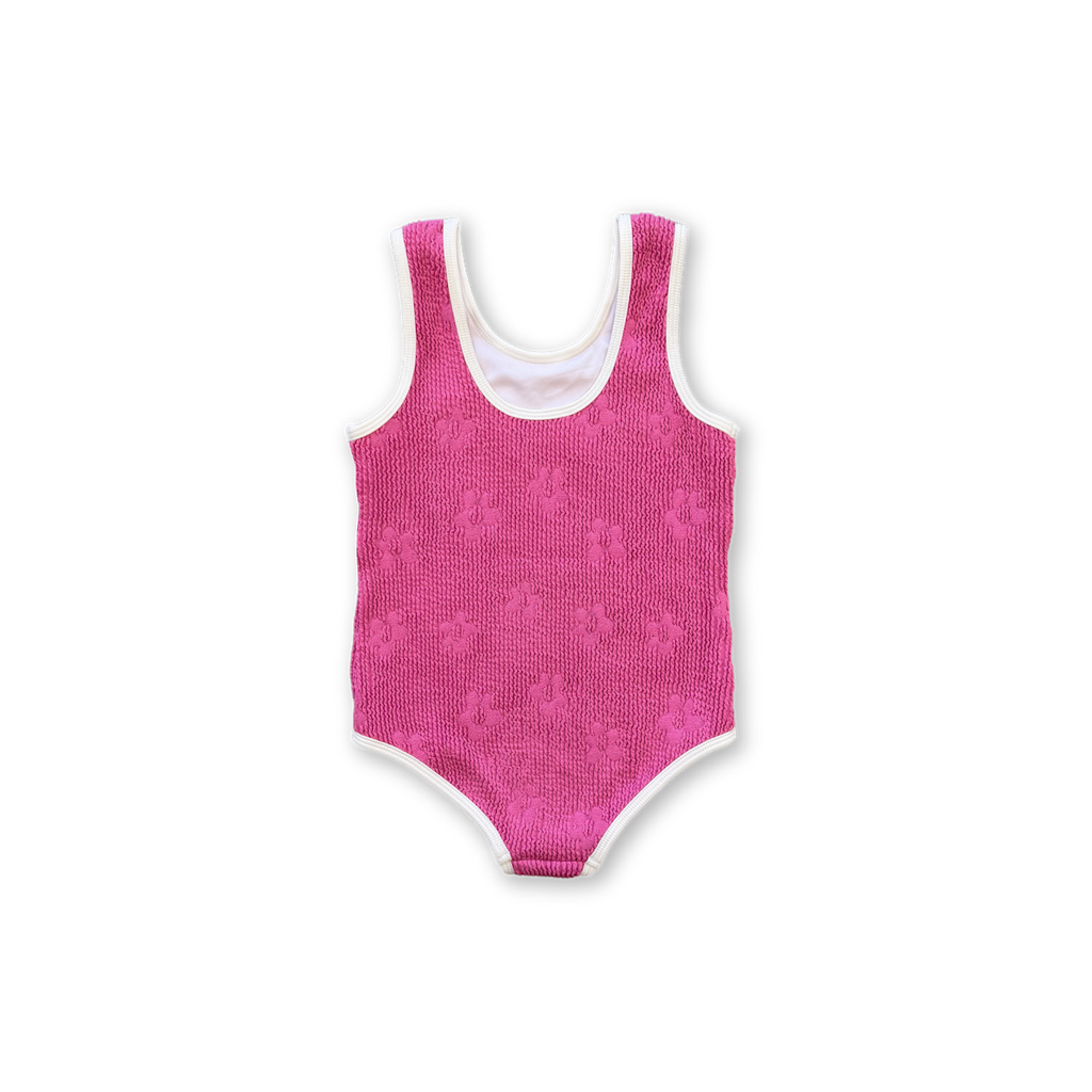 Grown Ribbed Posy Swim Suit - Berry in Single