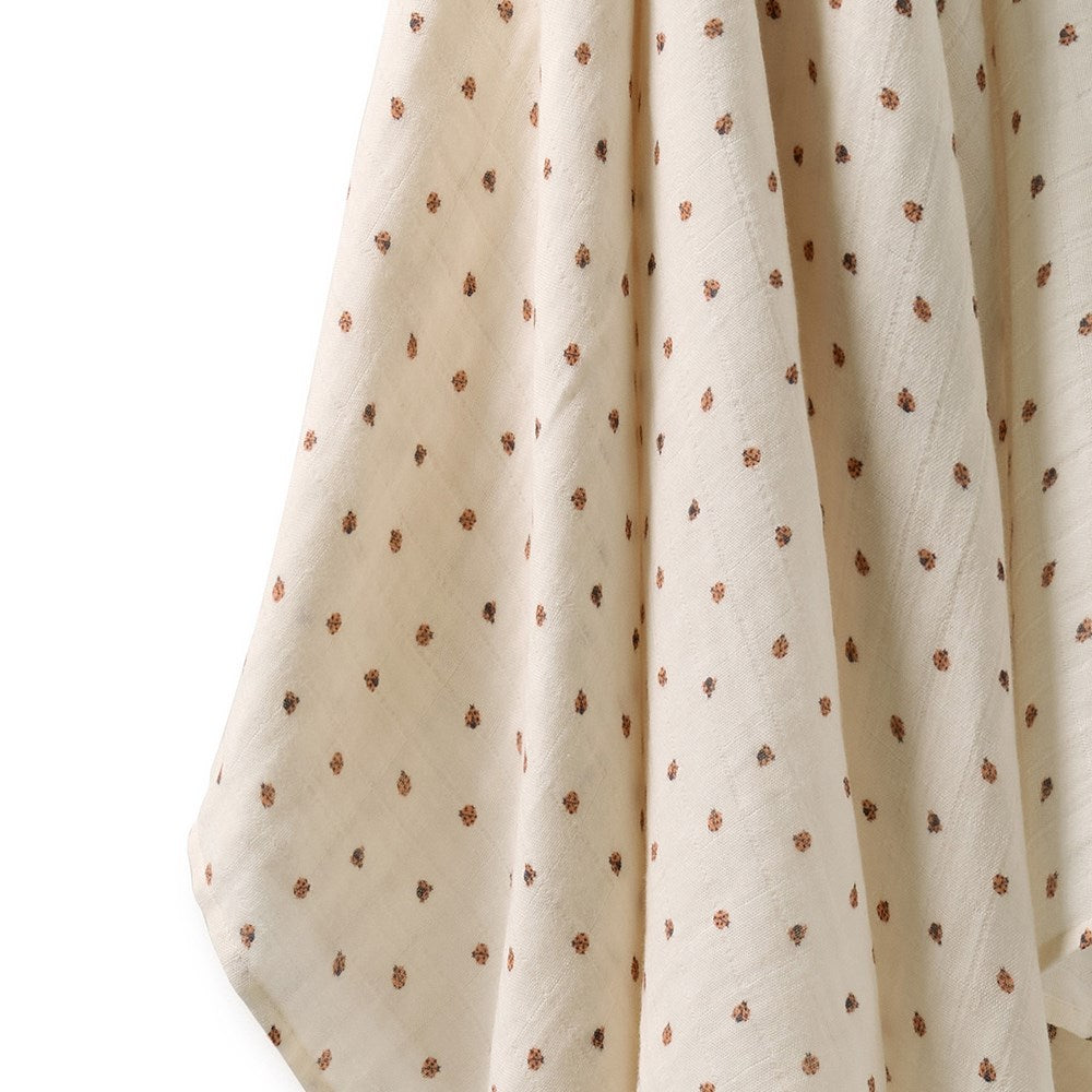 Wilson and Frenchy Little Lady Bugs Organic Muslin in Little Lady Bugs