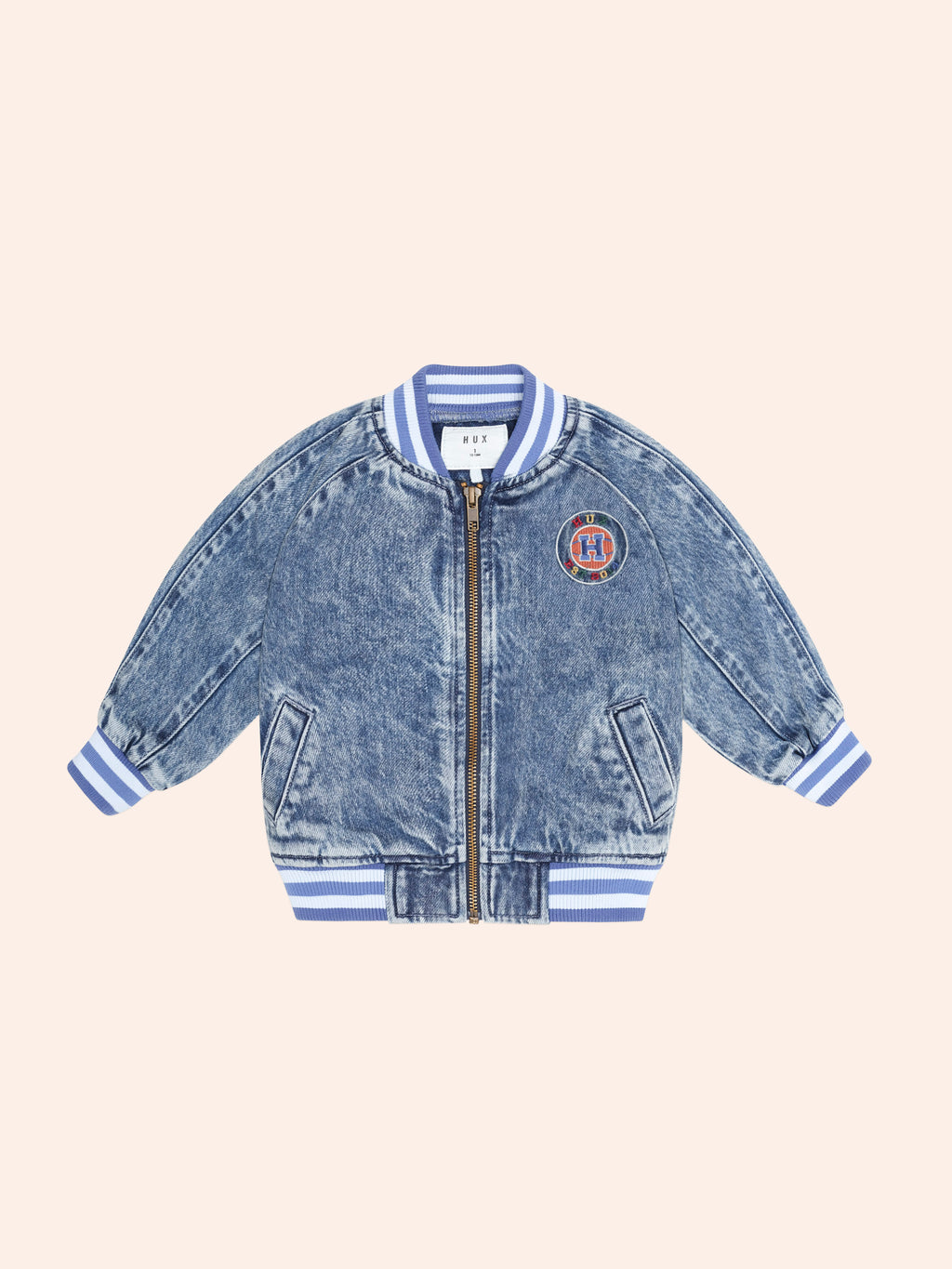HUXBABY DREAMY DENIM BOMBER JACKET in DENIM
