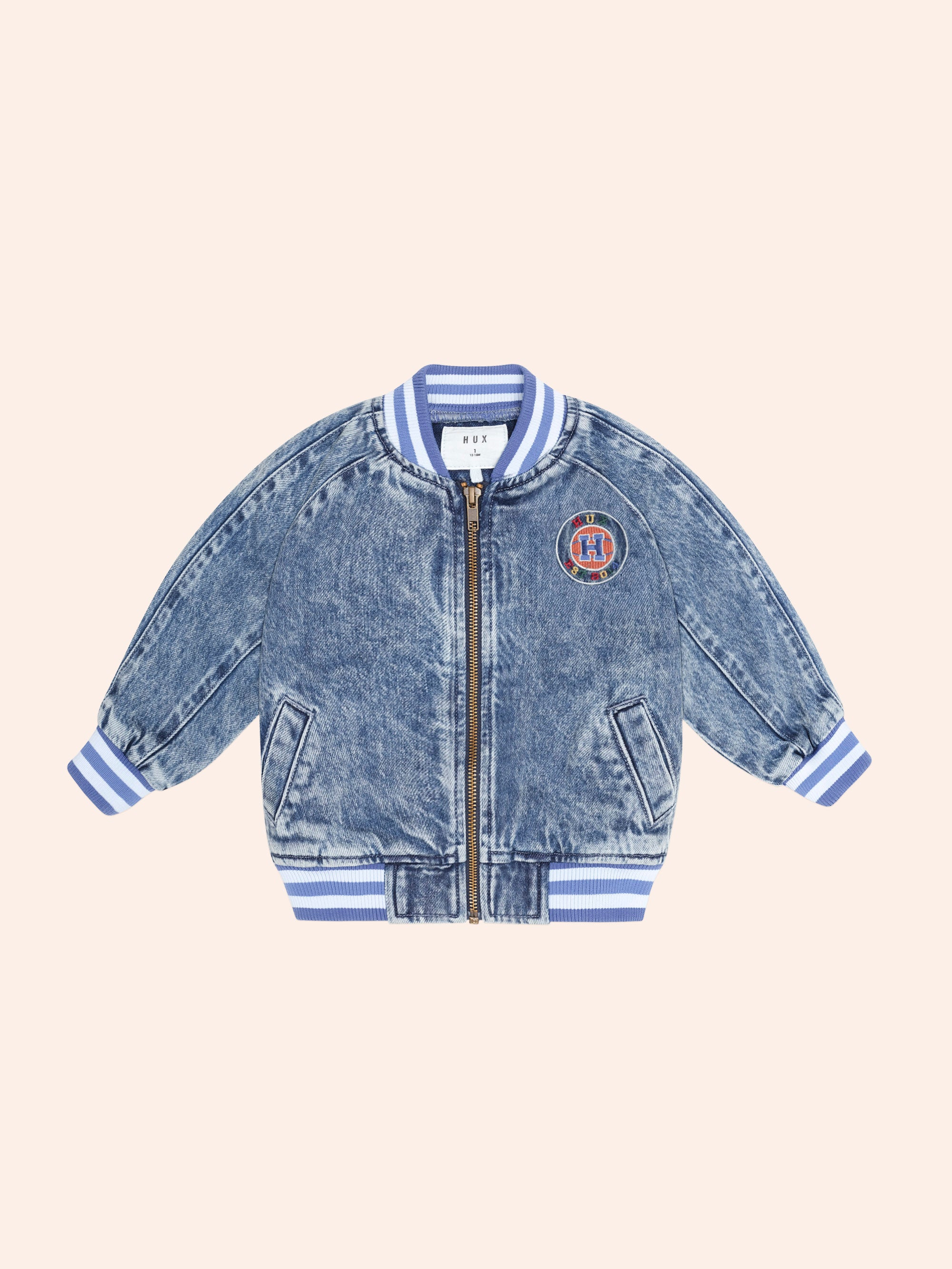 HUXBABY DREAMY DENIM BOMBER JACKET in DENIM
