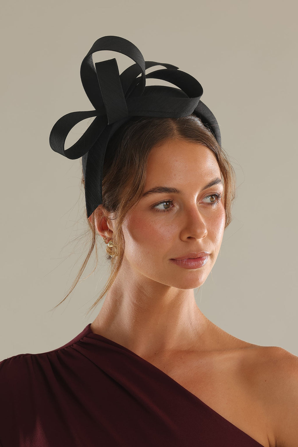 Morgan & Taylor Mel Fascinator in Black in black