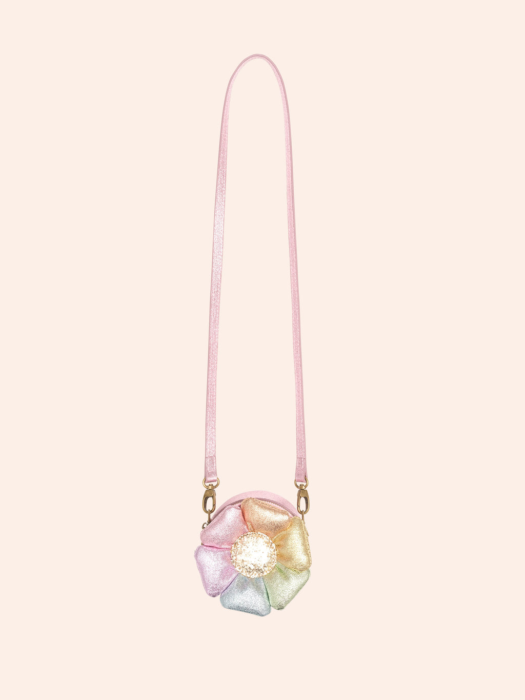 HUXBABY RAINBOW FLOWER BAG in MULTI METALLIC