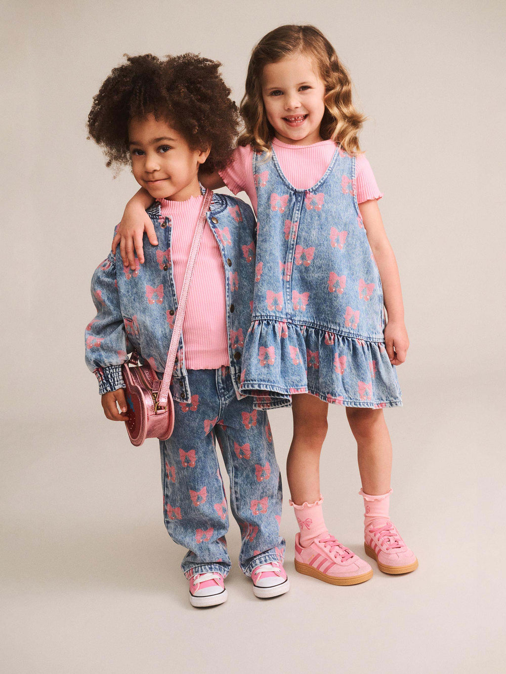 HUXBABY DREAMY DENIM CHERRY JACKET in MULTI DENIM