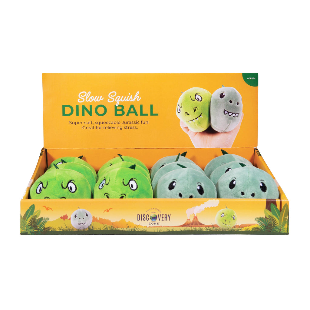 Discovery Zone Discovery Zone Slow Squish Ball - Dino CDU 12pcs/2 Assorted in Default Title