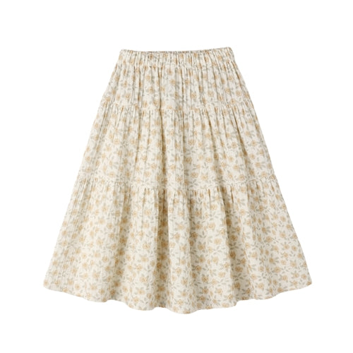 Rylee + Cru - Ruffle Tiered Maxi Skirt - Yellow Floral (RCSS26)