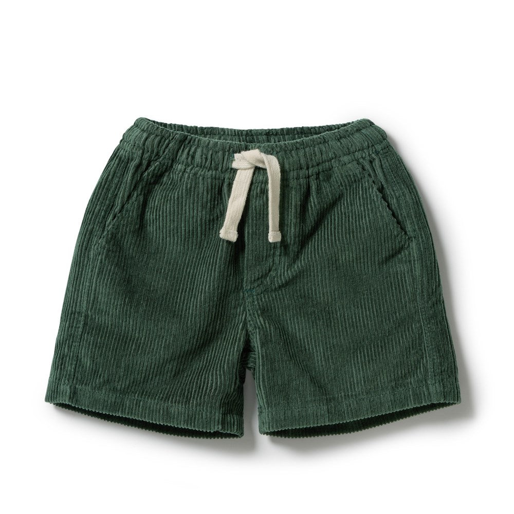 Wilson and Frenchy Moss Green Organic Cord Short in Moss Green