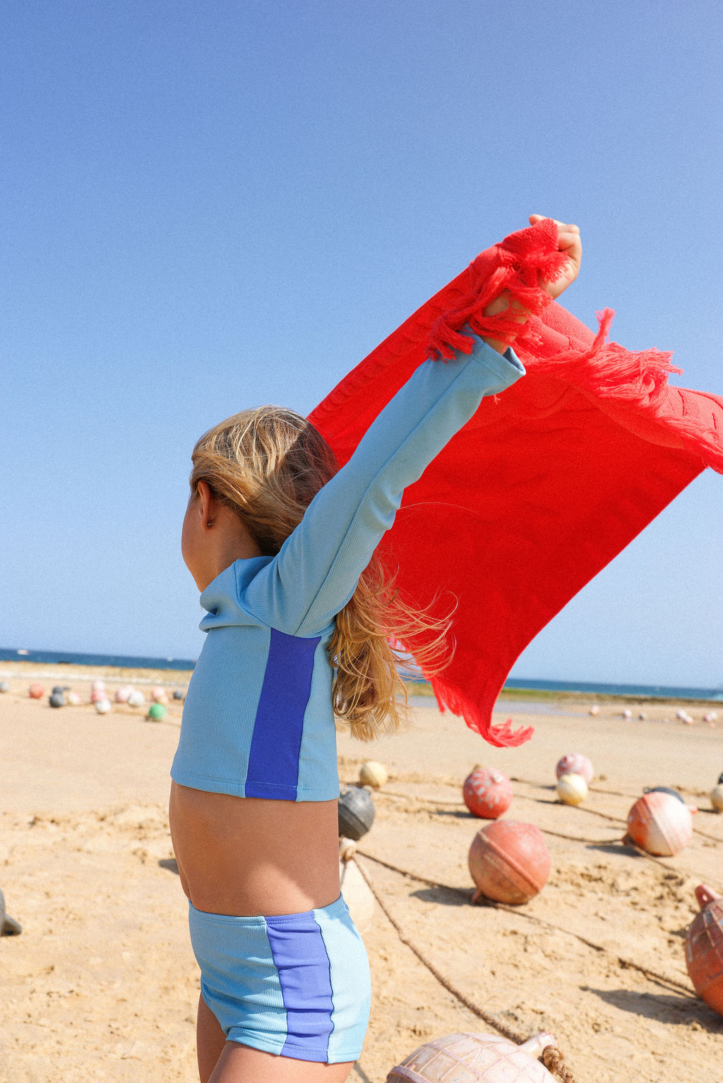 Grown Bubble Terry Towelling Beach Towel - Fiesta in Single