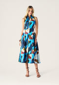 Mos The Label Celestia Print Sleevless Midi Dress in Celestia Print