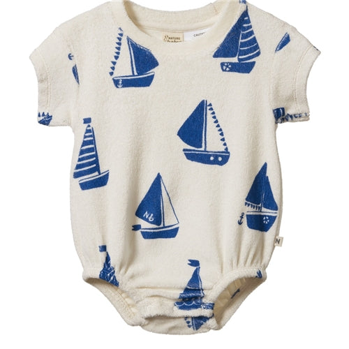 Nature Baby - Juno Romper Terry - Regetta Print Terry