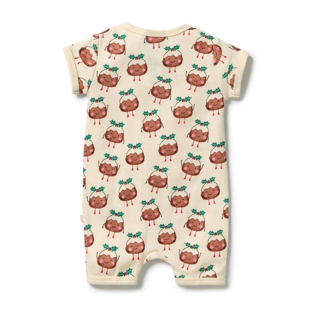 Wilson and Frenchy Little Pudin Organic Rib Boyleg Zipsuit in Little Pudin