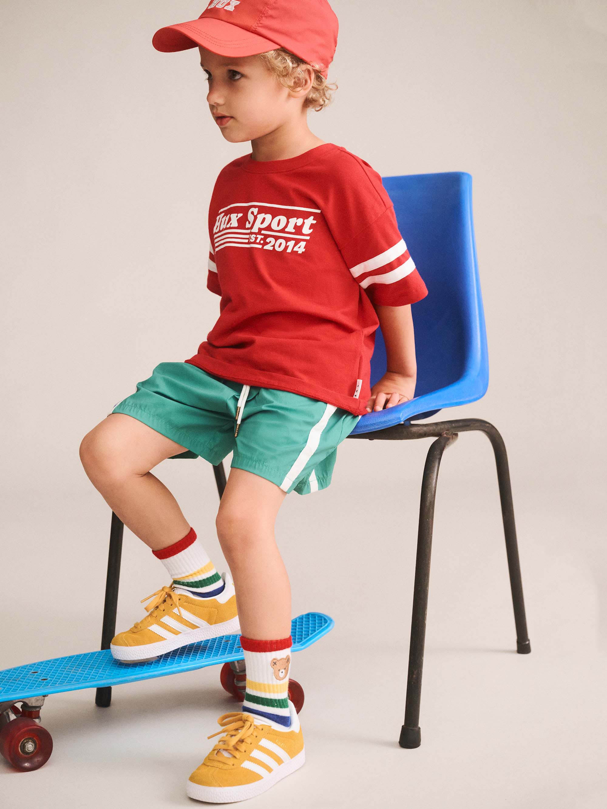 HUXBABY RACER RED EMB HAT in RACER RED