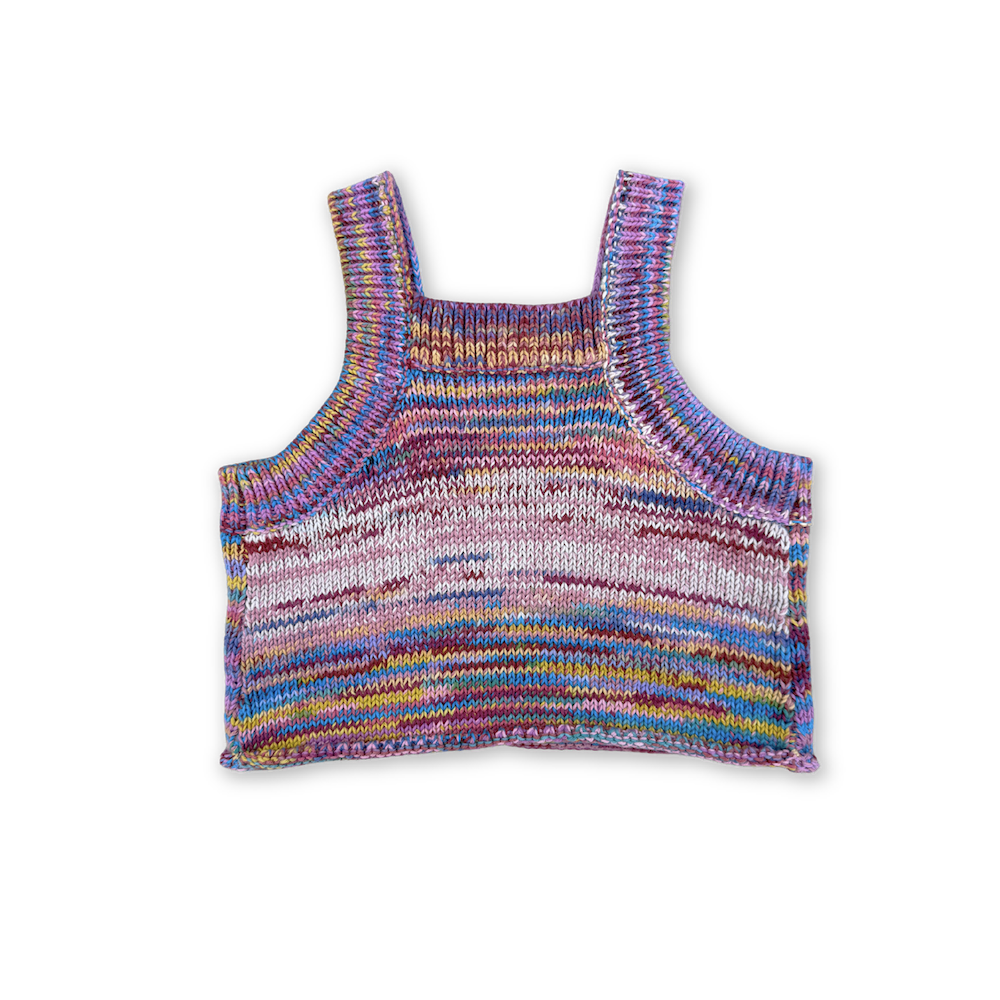 Grown Knitted Singlet Top - Rainbow in Single