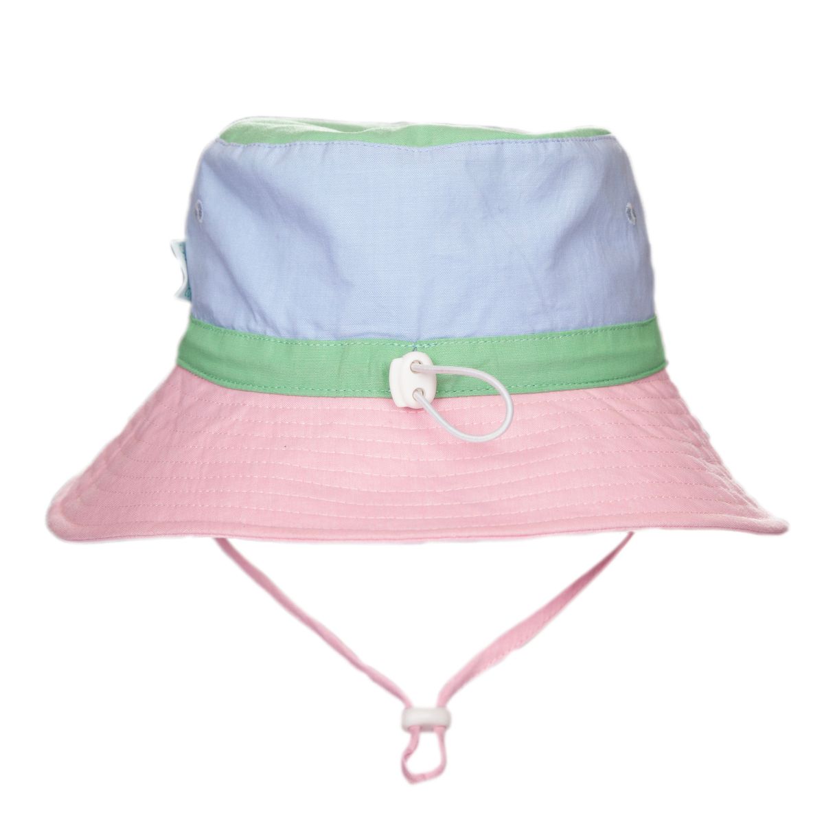 Acorn Kids Pink Colour Block Wide Brim Bucket Hat in Pink