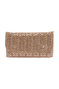 Carolina Mimi Sequinned Clutch Bag Rose Gold in Default Title