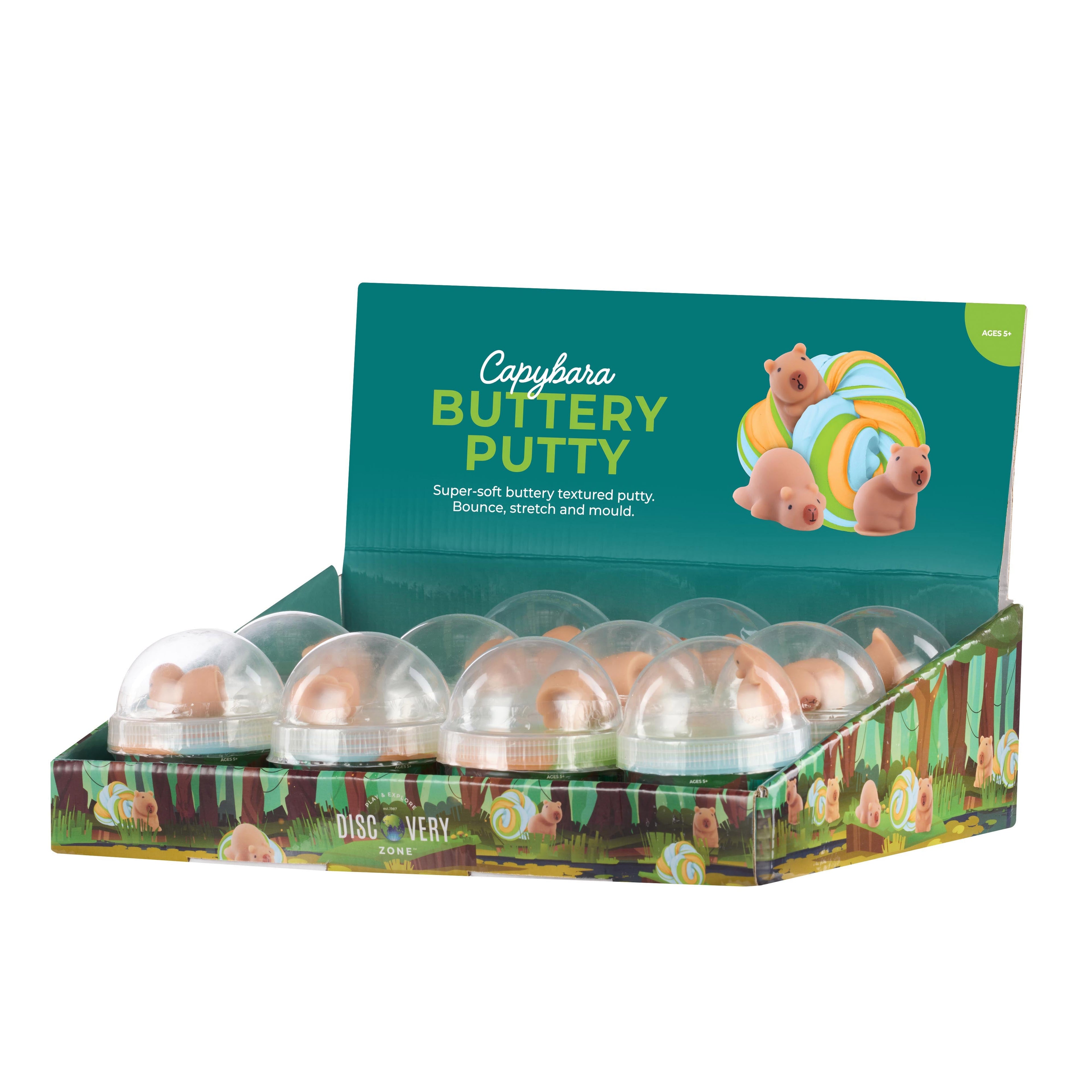 Discovery Zone Discovery Zone Buttery Putty - Capybara CDU 12pcs/3 Assorted in Default Title
