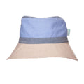 Acorn Kids Blue Colour Block Wide Brim Bucket Hat in Blue