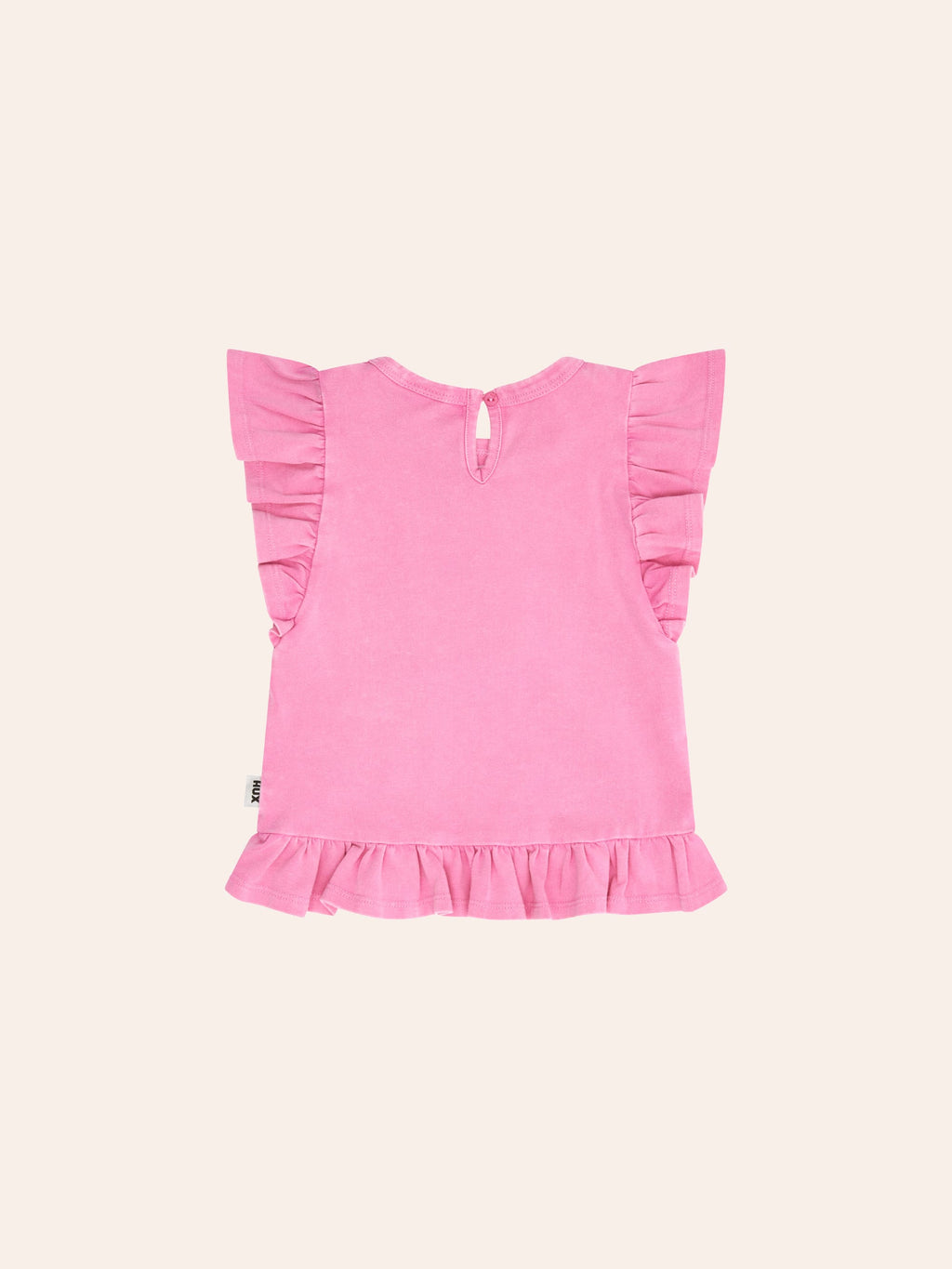 HUXBABY Tutti Frutti Frill Peplum Tee in Single