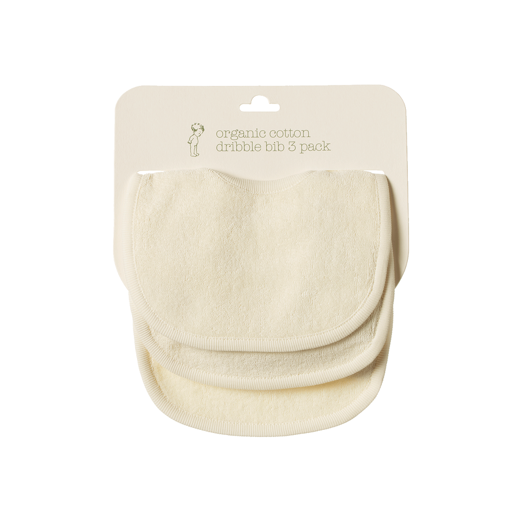 Nature Baby DRIBBLE BIBS 3 PACK in Natural