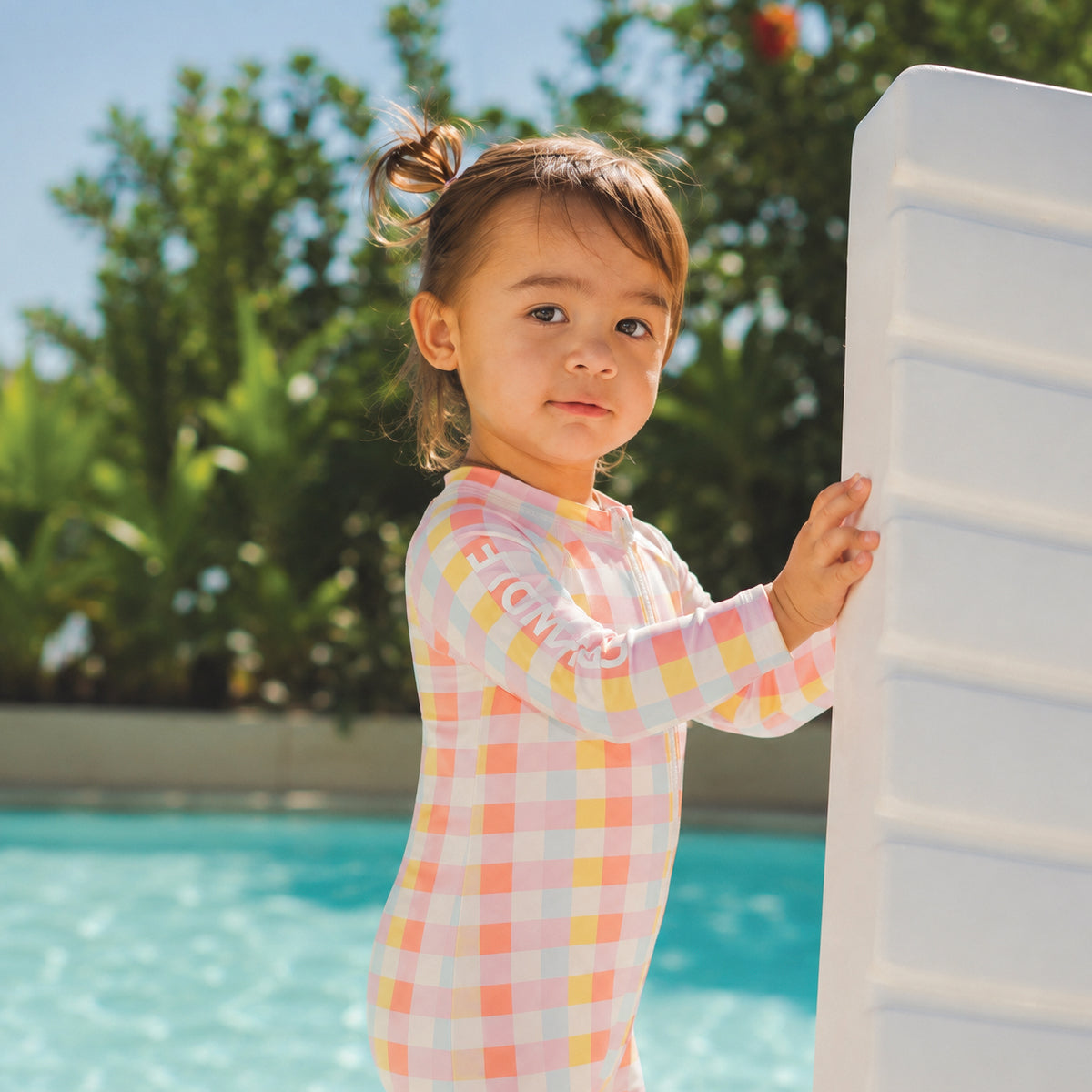 Crywolf BABY RASH SUIT Pop Gingham in Single