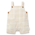 Aster & Oak - Beige Plaid Overalls