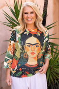 LA SOFIA VLST050 (9083) - OPERA KNIT TOP - CACTUS FRIDA in Cactus Frida