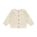 Quincy Mae - Ruffle Collar Cardigan - Natural (QMS25)