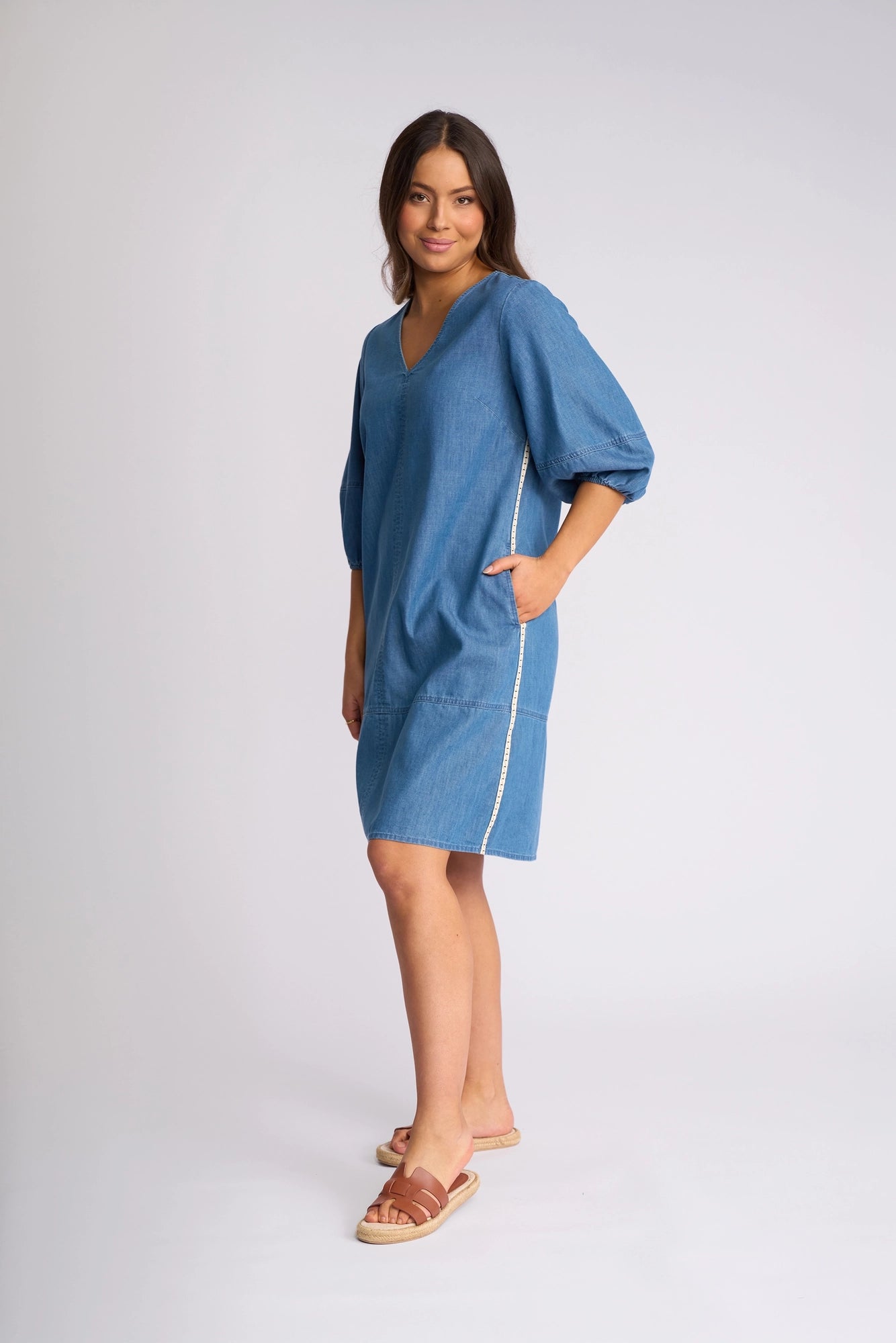 Vassalli Nevada Dress - Surf Blue in Surf Blue