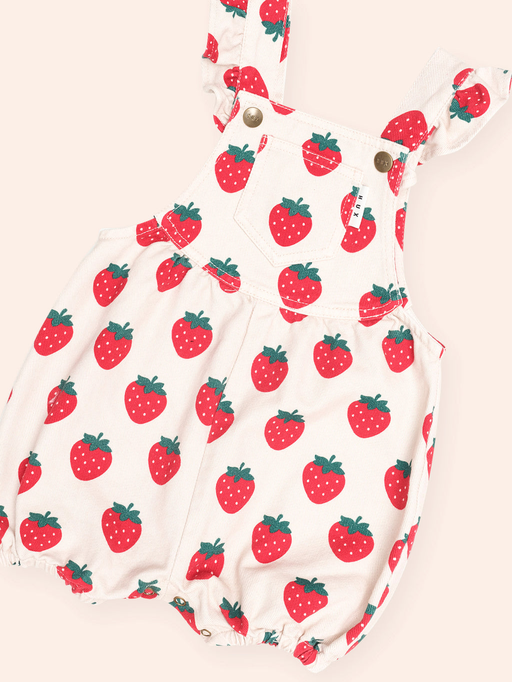 HUXBABY STRAWBERRY BUBBLE ROMPER in MULTI STRAWBERRY