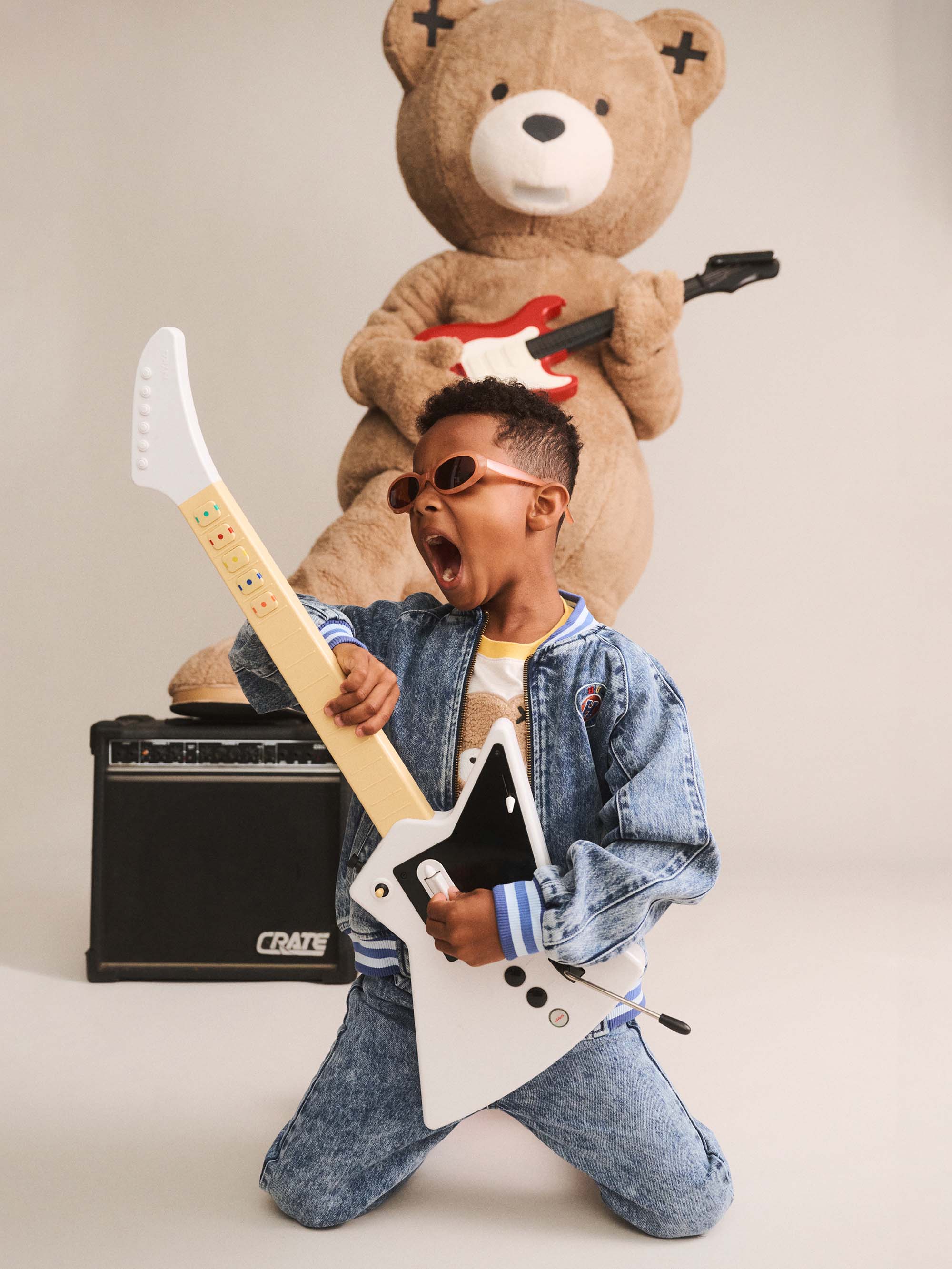 HUXBABY DREAMY DENIM BOMBER JACKET in DENIM