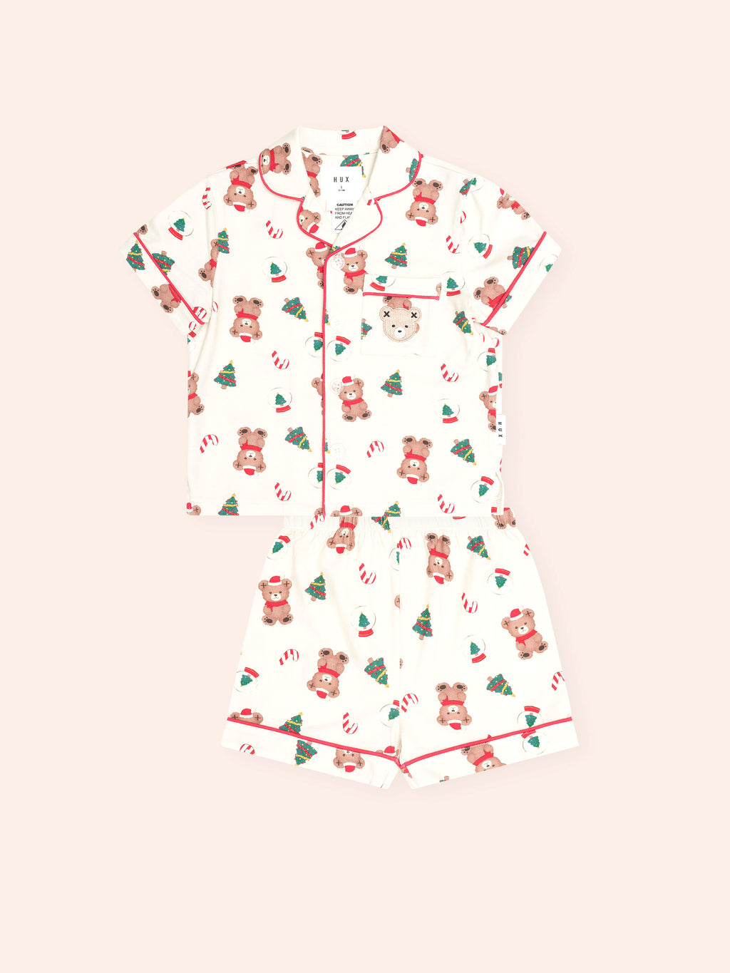 HUXBABY FESTIVE HUX PJ SET in EGGNOG
