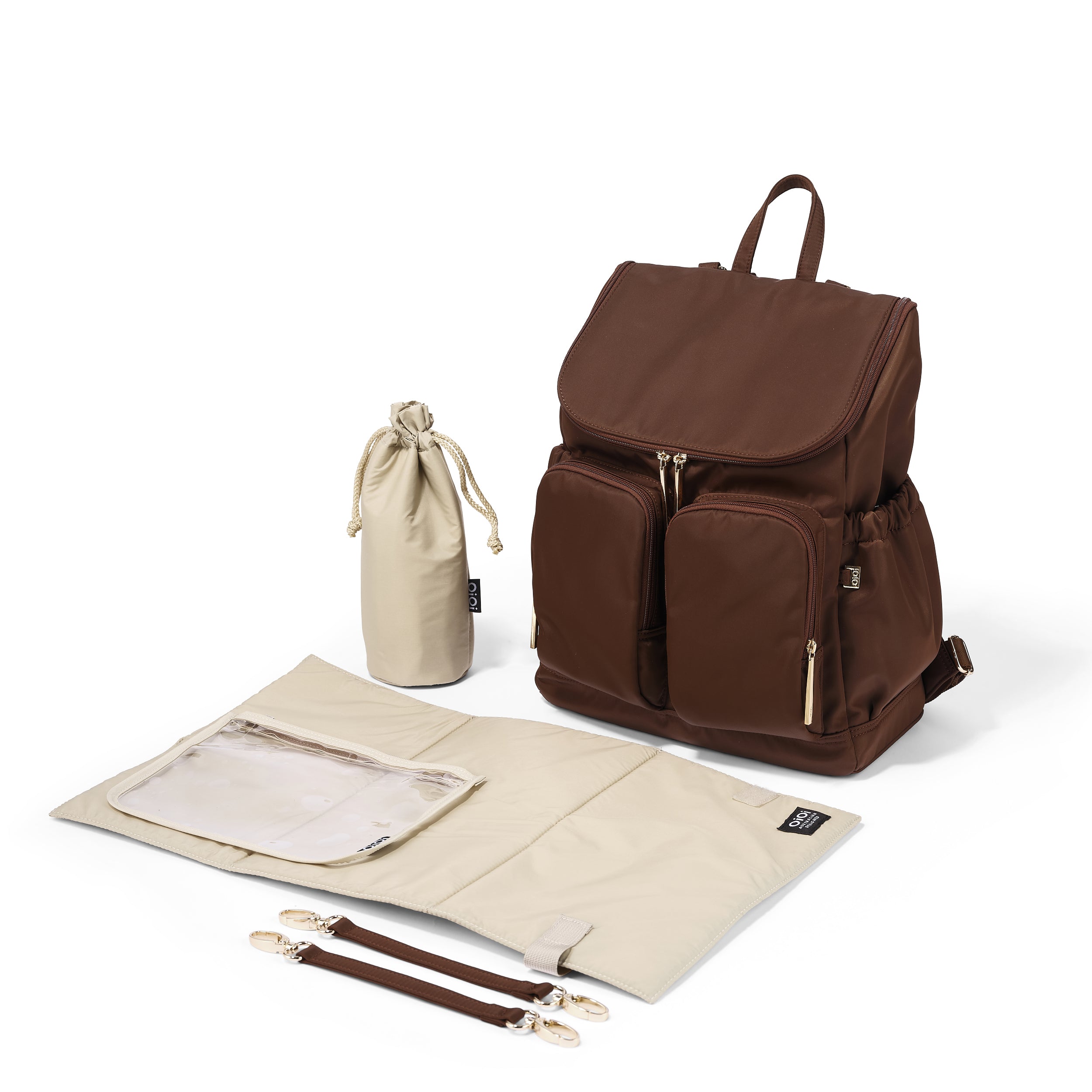 Oioi - Signature Nappy Backpack - Chocolate Nylon
