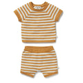 Wilson & Frenchy - Golden Waves Stripe Organic Knitted Set (WFS25)
