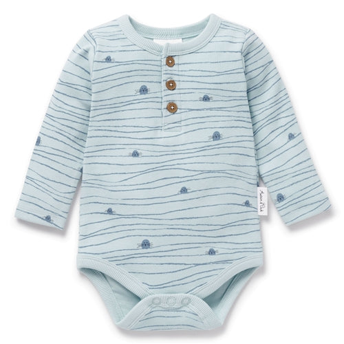 ASter & Oak - Seal Rib Henley Onesie