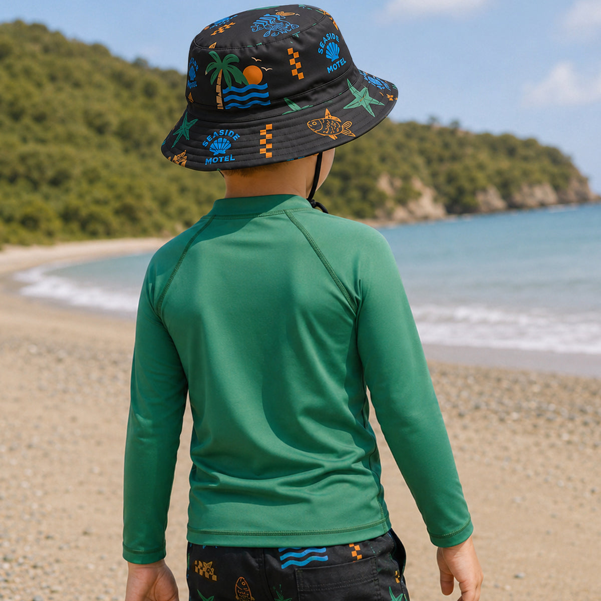 Crywolf SWIM BUCKET HAT Seaside Motel in Single