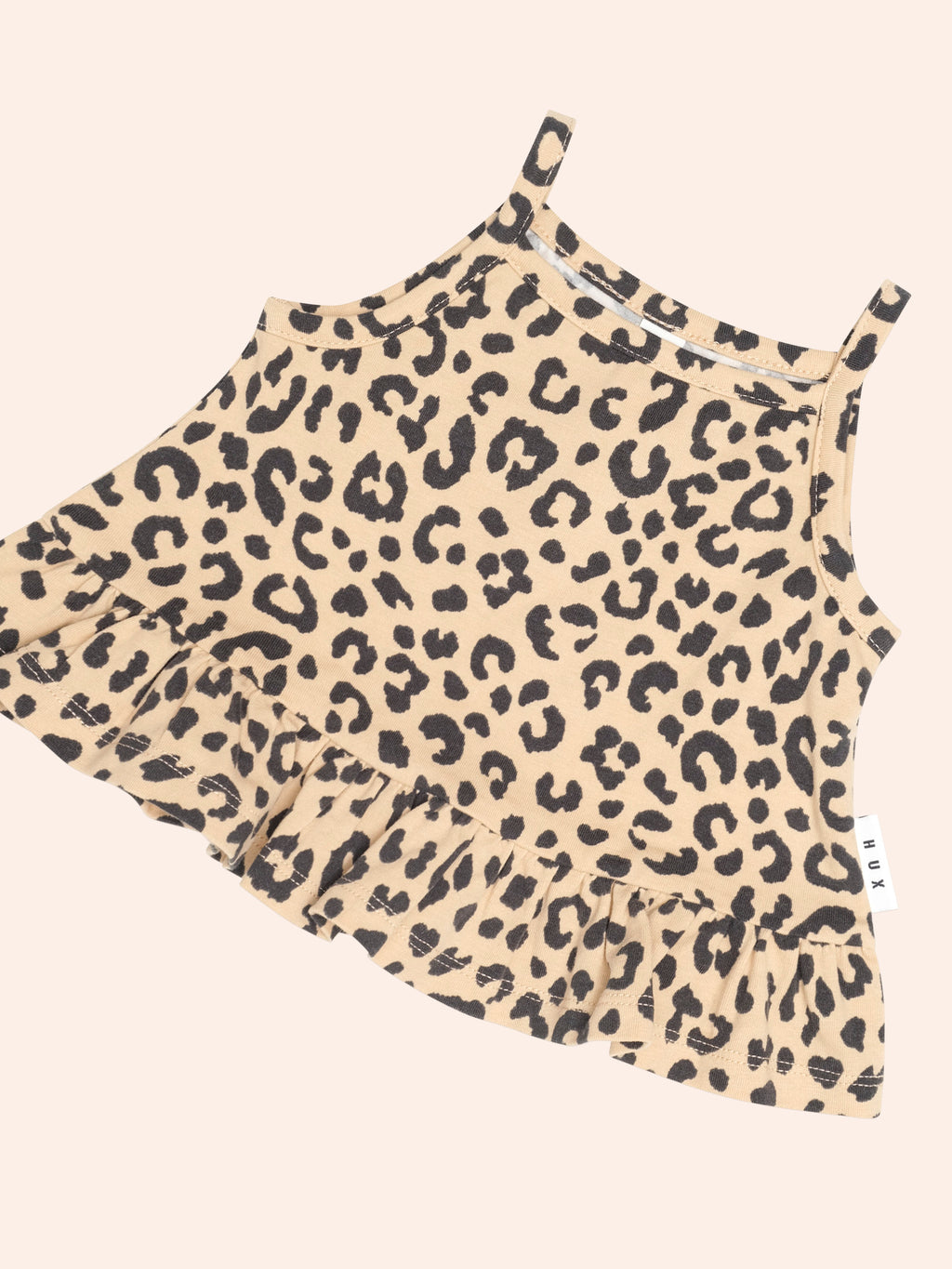 HUXBABY LEOPARD PEPLUM TANK TOP in ANIMAL