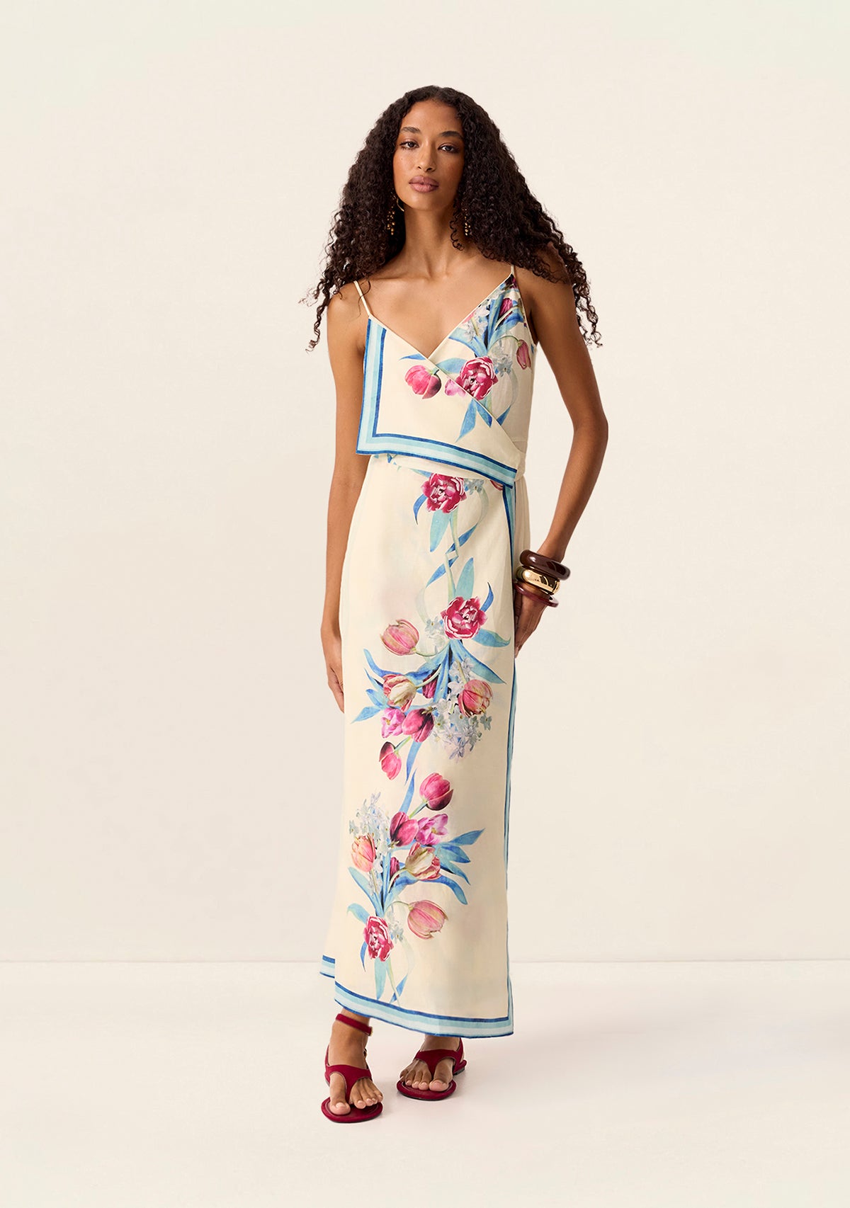 MOS The Label Tulip Wrap Dress in Print