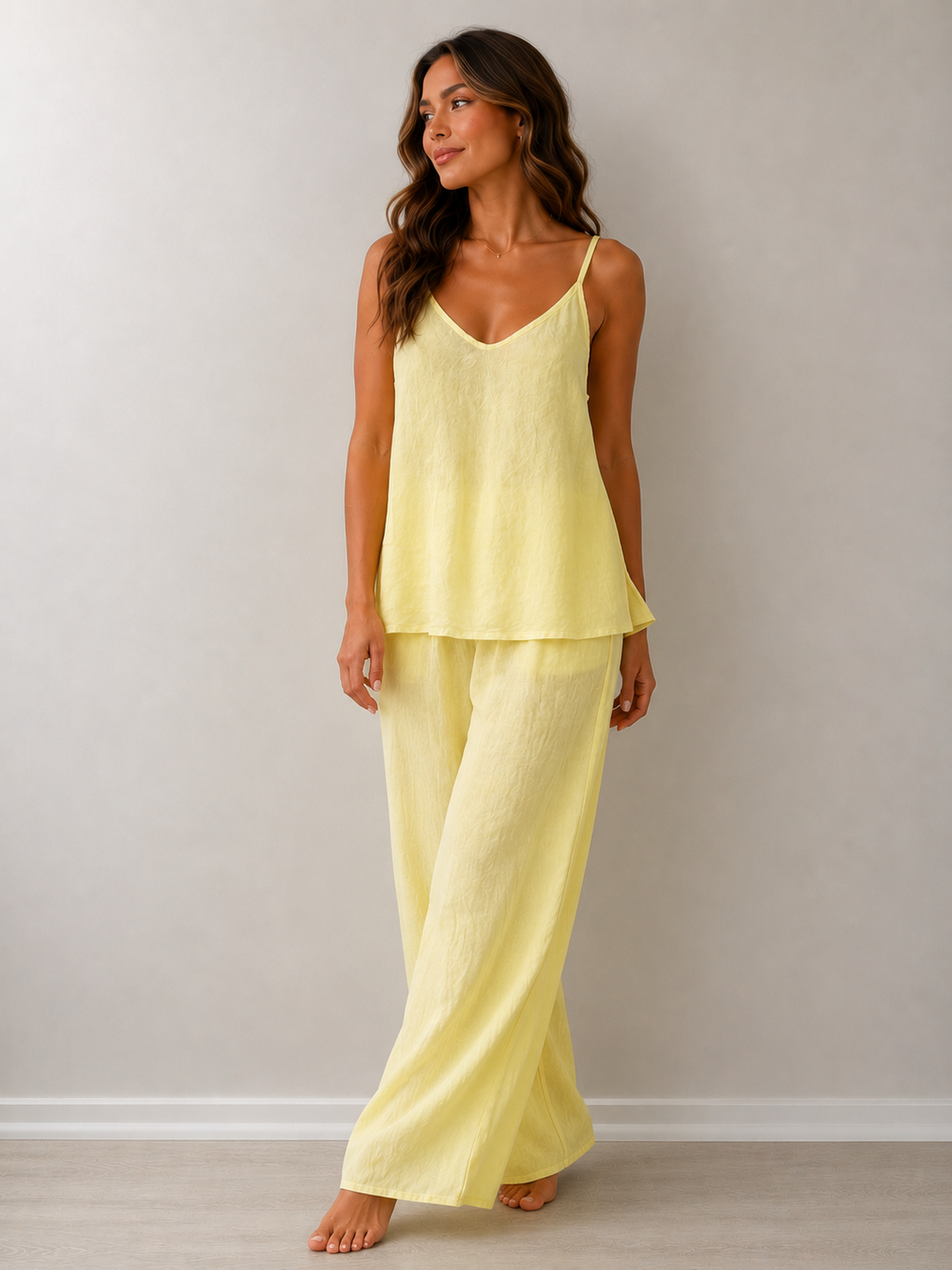 La Sofia VLSP119 (24P132) - RAVELLO LINEN PANT - CANARY in Canary