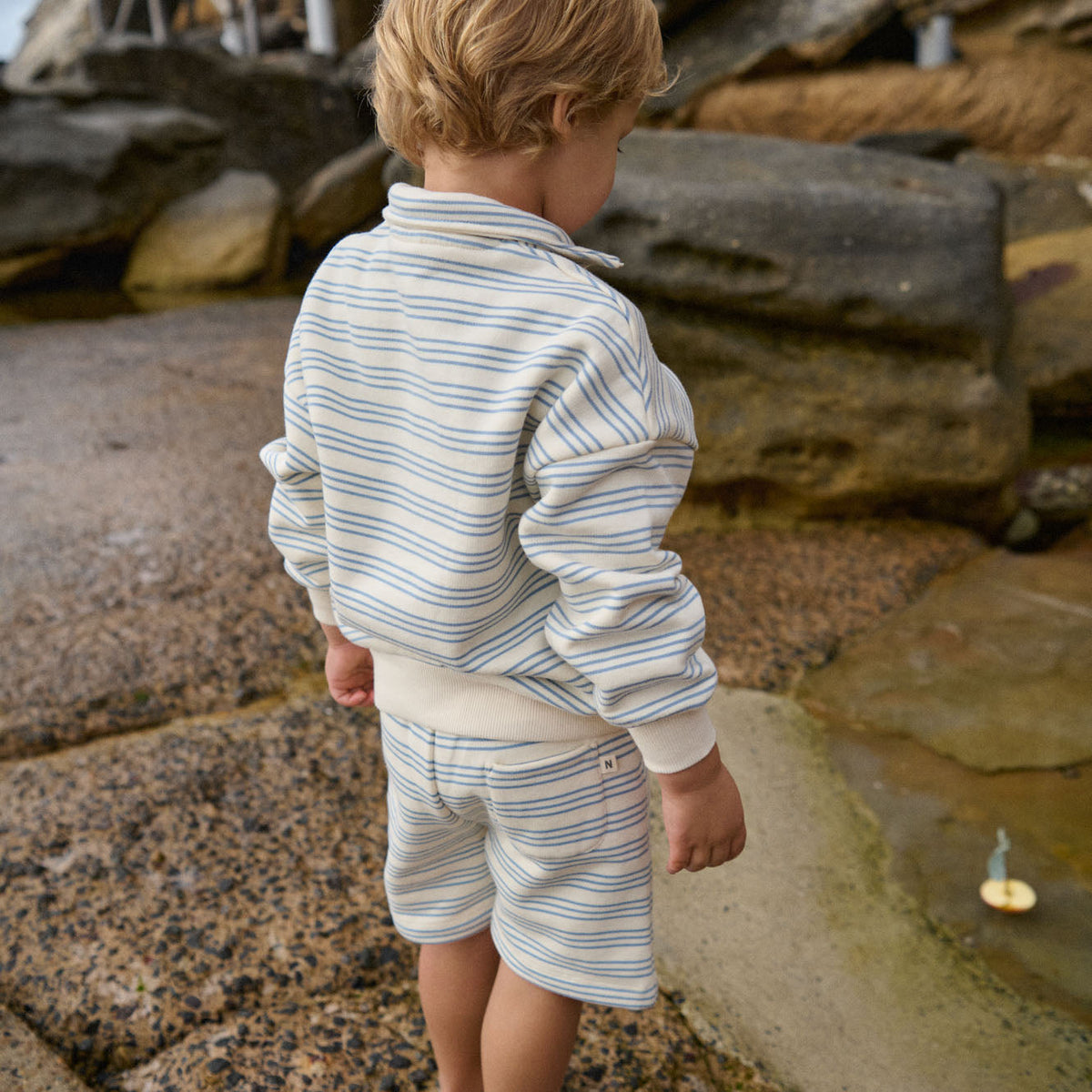 Nature Baby Camper Sweater in Stripe Trio