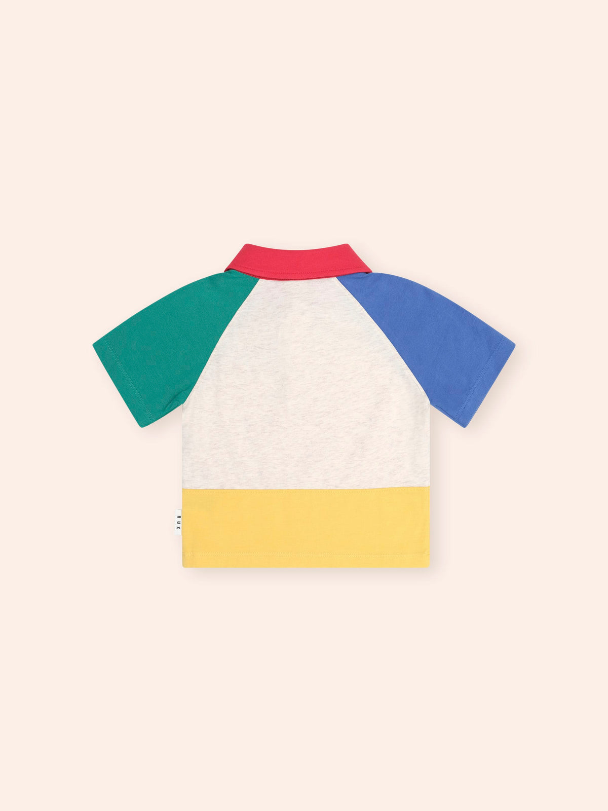 HUXBABY Slouchy Colour Block Raglan Polo in MULTI