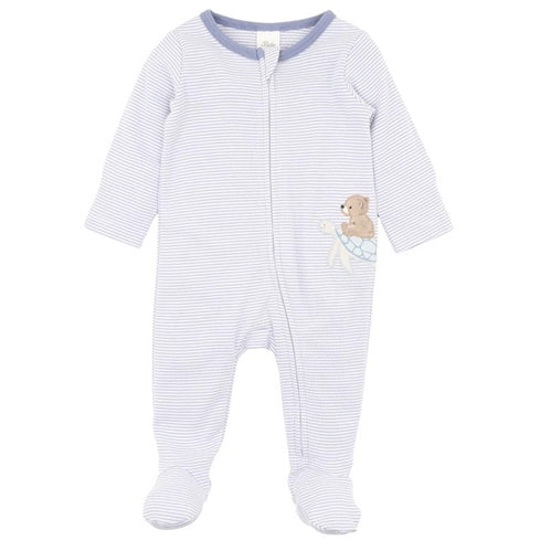 Bebe - Axel Stripe Organic LS Zipsuit