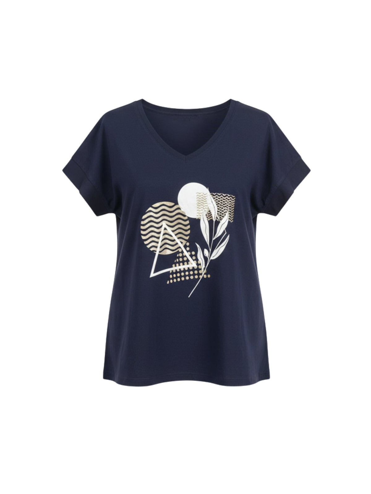 Clarity Orbit Print Top - Navy in Navy