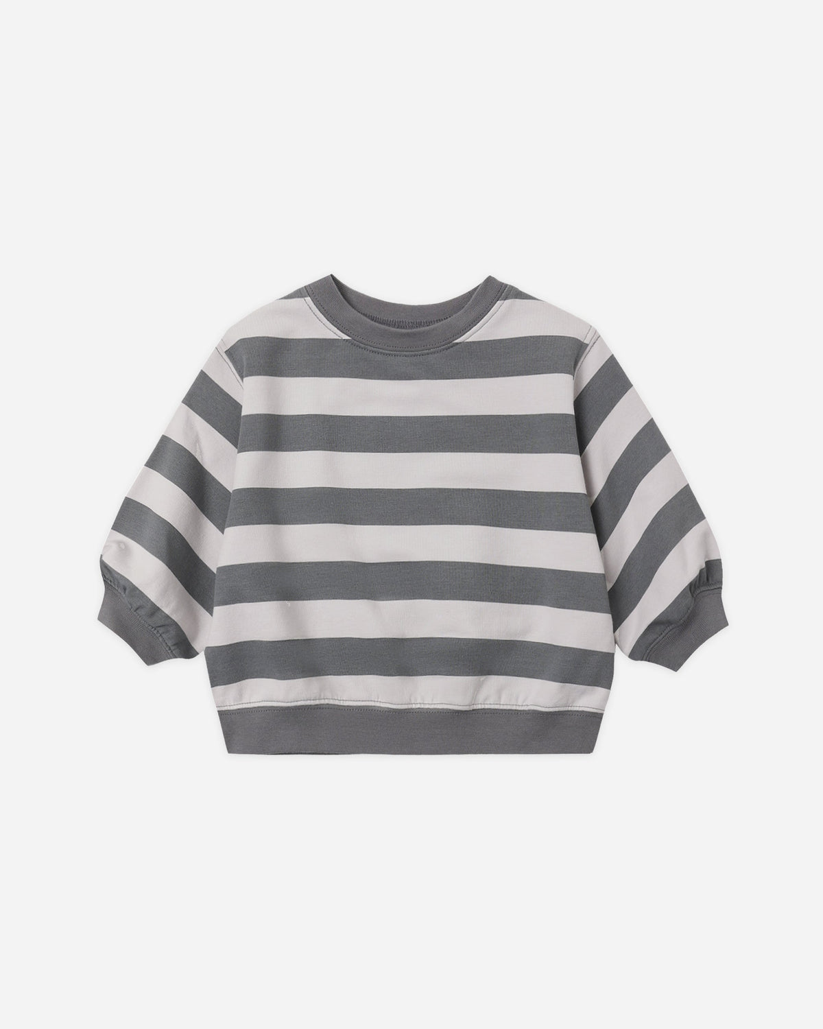 Quincy Mae Oversized Crew Sweatshirt Midnight Stripe in MIDNIGHT