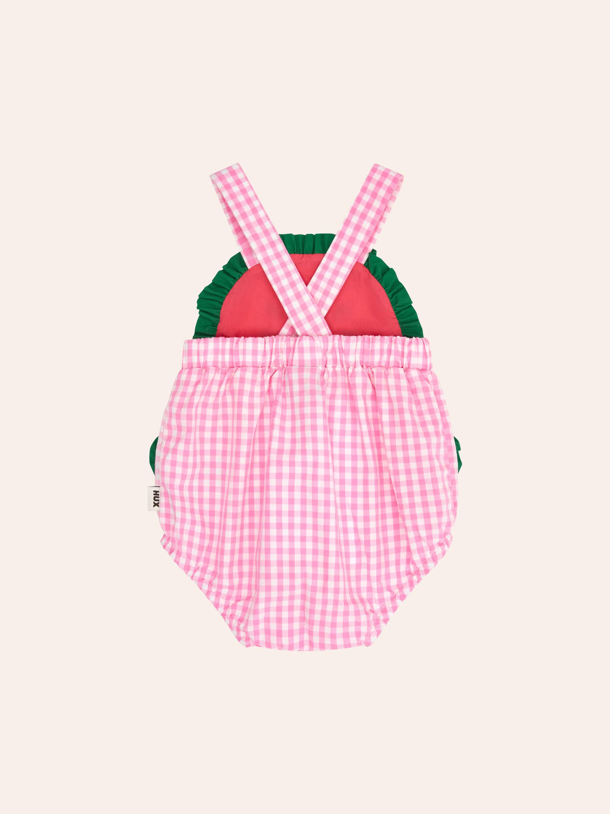 HUXBABY One-In-A-Melon Check Romper in Single