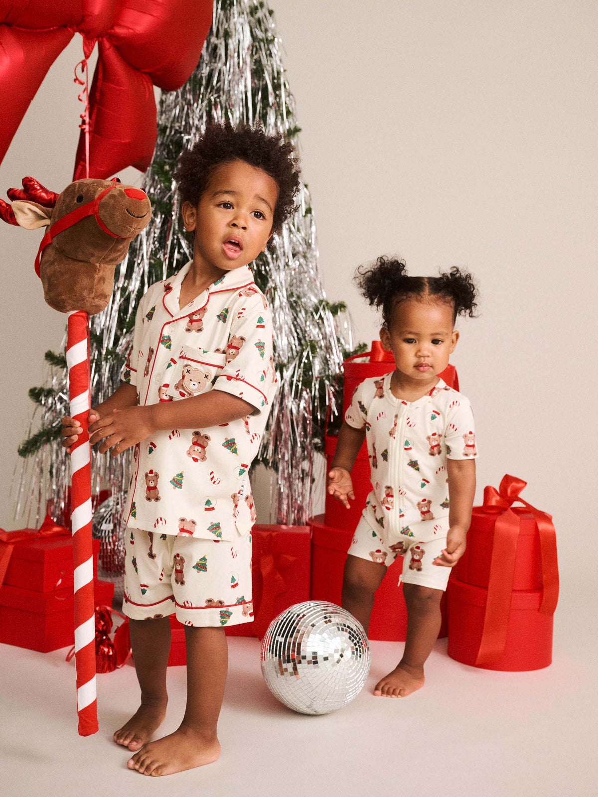 HUXBABY FESTIVE HUX PJ SET in EGGNOG