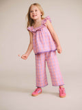 HUXBABY Tropical Check Paperbag Pant in MULTI