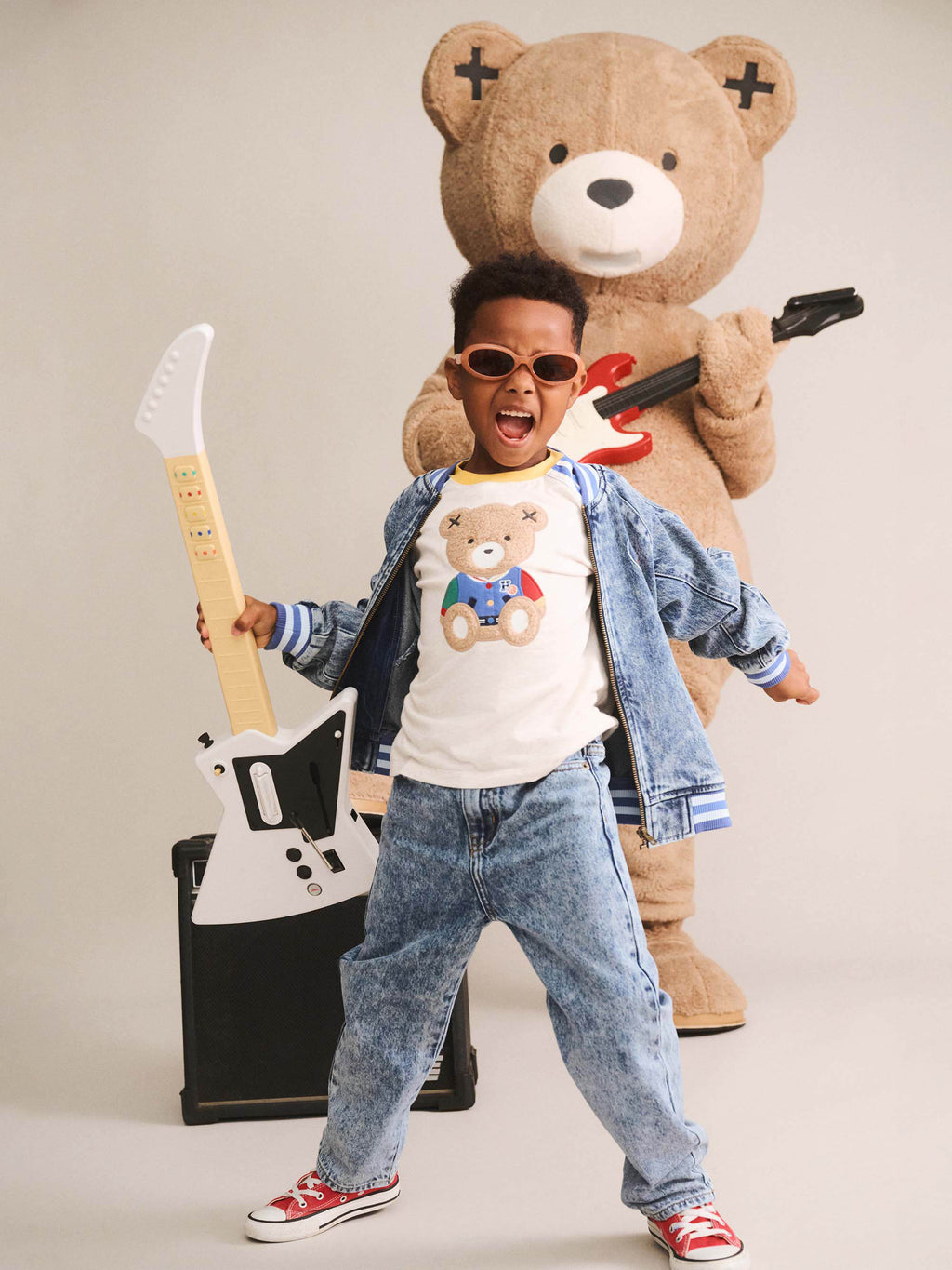 HUXBABY DREAMY DENIM BOMBER JACKET in DENIM