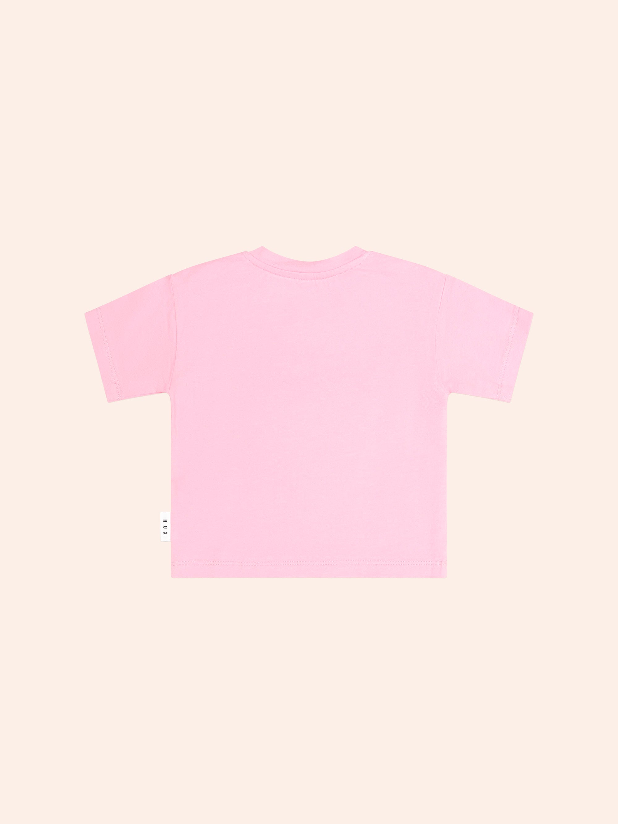 HUXBABY FURRY STRAWBERRY SLOUCHY TEE in STRAWBERRY CRÈME