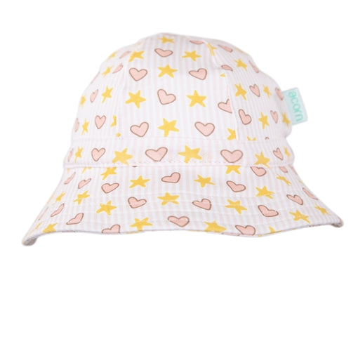 Acorn - Love and Stars Stretch Cotton Wide Brim Sun Hat