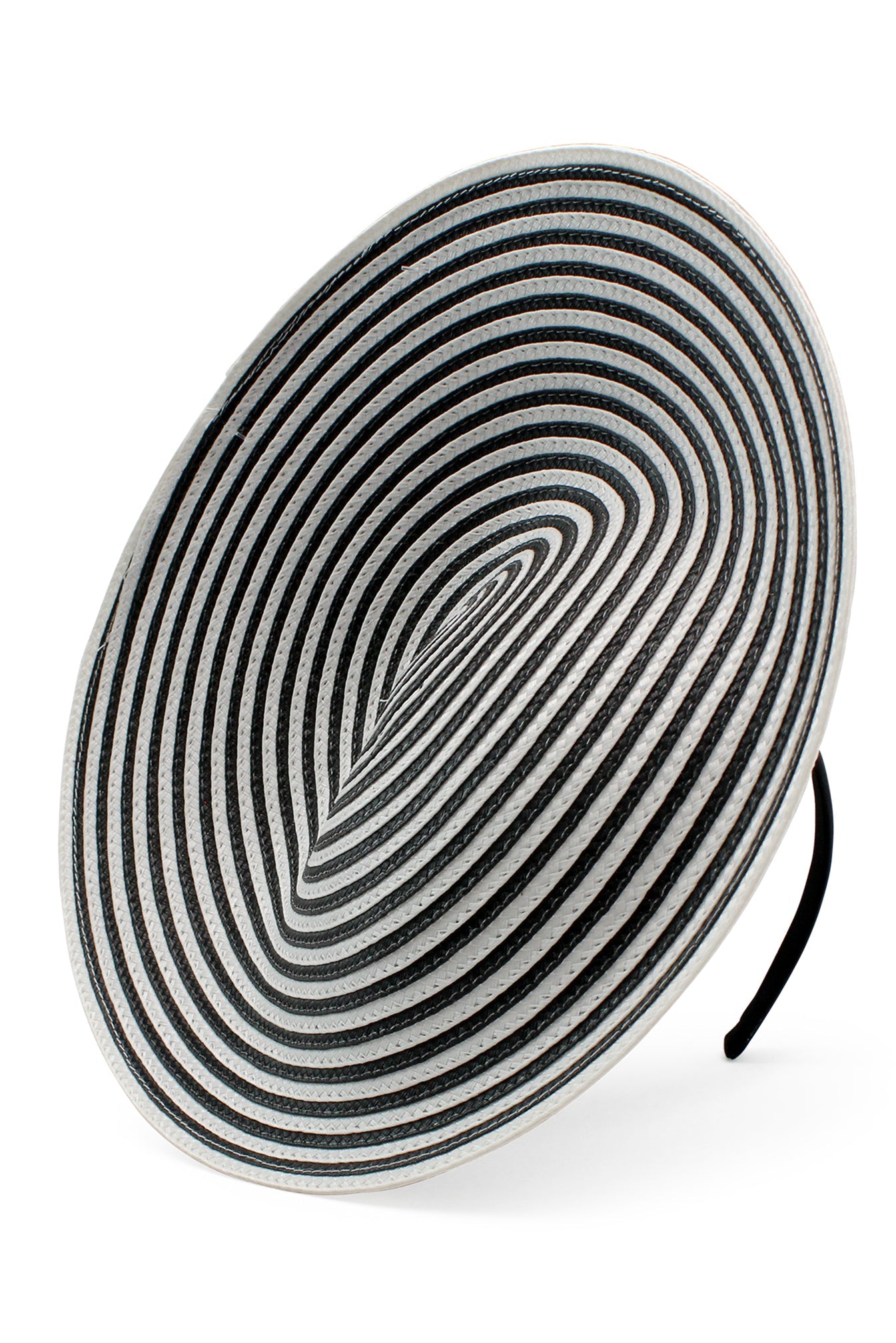 Morgan & Taylor Erika Fascinator in Black and White in black