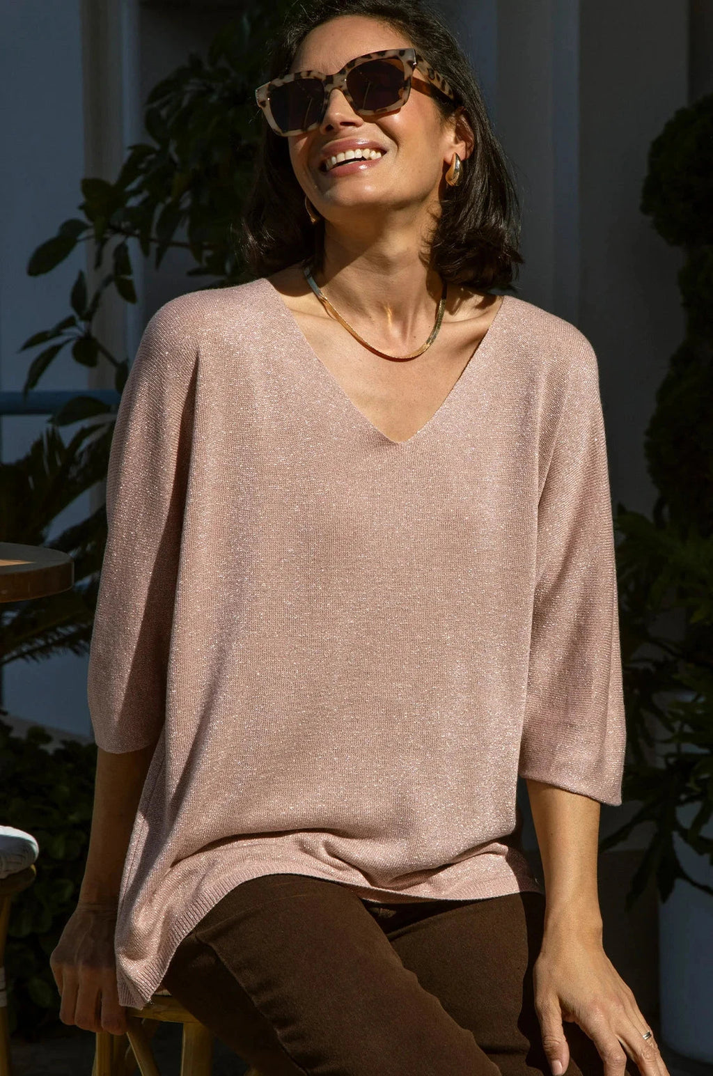Carolina Dawn Knitted Top Blush in Default Title
